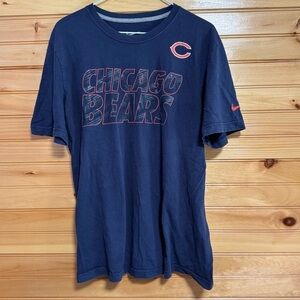 Nike Chicago Bears Dark Blue Regular Fit Tee Large